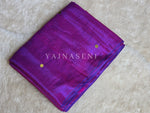 Load image into Gallery viewer, Shimmery Tissue Saree x Sequins x Pom Pom : Purple (blue undertone)

