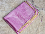 Load image into Gallery viewer, Shimmery Tissue Saree x Pearl Border : Lilac
