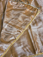 Load image into Gallery viewer, Shimmery Tissue Saree x Pearl Border : Champagne
