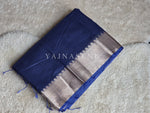 Load image into Gallery viewer, Blended Cotton Saree : Dark Blue
