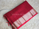 Load image into Gallery viewer, Blended Cotton Saree : Maroon
