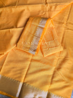 Load image into Gallery viewer, Blended Cotton Saree : Yellow
