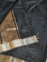 Load image into Gallery viewer, Blended Cotton Saree : Black

