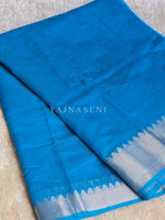 Load image into Gallery viewer, Blended Cotton Saree : Sky Blue
