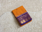 Load image into Gallery viewer, Kanchi Cotton Saree x Ganga-Jamuna Border : Amber x Purple x Green
