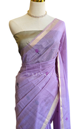 Load image into Gallery viewer, Linen Cotton Saree x Pichwai Tales - Purple
