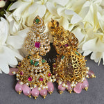 Load image into Gallery viewer, SARANIKA jhumkas (Pink)
