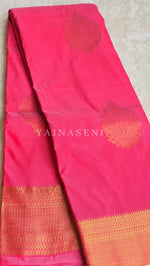 Load image into Gallery viewer, Semi Kanchi Silk x Gold Zari Saree - Pink
