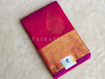 Load image into Gallery viewer, Semi Kanchi Silk x Gold Zari Saree - Berry
