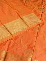 Load image into Gallery viewer, Semi Soft Silk Gold Zari Saree - Orange
