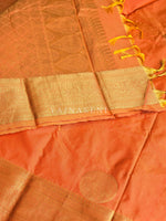 Load image into Gallery viewer, Semi Soft Silk Gold Zari Saree - Orange
