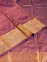 Load image into Gallery viewer, Vaira oosi x Checkered Saree - Rose Taupe
