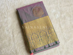 Load image into Gallery viewer, Monochrome Series : Semi Kanchi Silk Saree - Holographic green (triple tone)
