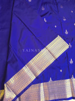Load image into Gallery viewer, Dainty Motifs x Semi Soft Silk Saree - Royal Blue
