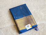 Load image into Gallery viewer, Dainty Motifs x Semi Soft Silk Saree - Blue (green undertone)
