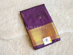 Load image into Gallery viewer, Dainty Motifs x Semi Soft Silk Saree - Dark Purple
