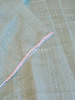 Load image into Gallery viewer, Organza saree x sequins x white lace - Pastel Blue
