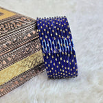 Load image into Gallery viewer, Metallic x Dot Bangles - Navy Blue
