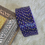 Load image into Gallery viewer, Metallic x Dot Bangles - Navy Blue
