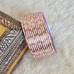 Load image into Gallery viewer, Metallic x Dot Bangles - Baby Pink
