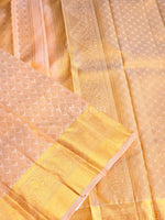 Load image into Gallery viewer, Golden Peach - Pure Kanjivaram Silk Saree with Silver &amp; Gold Zari
