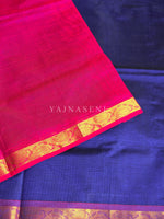 Load image into Gallery viewer, Kanchipuram Silk Cotton Saree : Royal blue x Magenta
