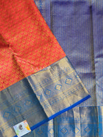 Load image into Gallery viewer, SKYLINE SPLENDOUR - Pure Kanjivaram Silk Saree with Gold Zari

