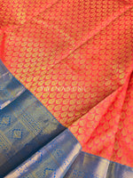 Load image into Gallery viewer, SKYLINE SPLENDOUR - Pure Kanjivaram Silk Saree with Gold Zari
