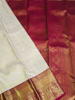 Load image into Gallery viewer, ROSEWOOD RADIANCE - Pure Kanjivaram Silk Saree with Gold Zari
