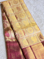 Load image into Gallery viewer, ETHEREAL ELEGANCE - Pure Kanjivaram Silk Saree with Gold Zari
