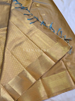 Load image into Gallery viewer, Heritage Motifs x Semi Soft Silk Saree - Gold [Blue Undertone]

