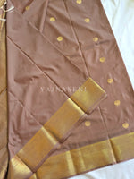 Load image into Gallery viewer, Heritage Motifs x Semi Soft Silk Saree - Rose Taupe
