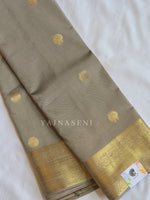 Load image into Gallery viewer, Heritage Motifs x Semi Soft Silk Saree - Harbor Grey
