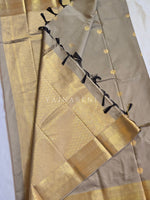 Load image into Gallery viewer, Heritage Motifs x Semi Soft Silk Saree - Harbor Grey
