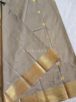 Load image into Gallery viewer, Heritage Motifs x Semi Soft Silk Saree - Harbor Grey
