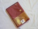 Load image into Gallery viewer, Heritage Motifs x Semi Soft Silk Saree - Redwood
