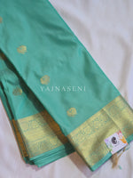 Load image into Gallery viewer, Heritage Motifs x Semi Soft Silk Saree - Aqua Green
