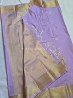 Load image into Gallery viewer, Heritage Motifs x Semi Soft Silk Saree - Lavender
