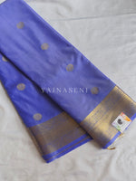 Load image into Gallery viewer, Heritage Motifs x Semi Soft Silk Saree - Periwinkle Blue
