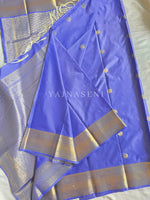 Load image into Gallery viewer, Heritage Motifs x Semi Soft Silk Saree - Periwinkle Blue
