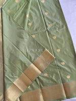 Load image into Gallery viewer, Heritage Motifs x Semi Soft Silk Saree - Light Sage
