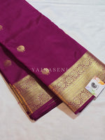 Load image into Gallery viewer, Heritage Motifs x Semi Soft Silk Saree - Mulberry
