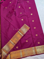 Load image into Gallery viewer, Heritage Motifs x Semi Soft Silk Saree - Mulberry
