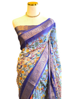 Load image into Gallery viewer, Dola Semi Silk Saree x Zari Border - MAYA NEEL
