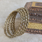 Load image into Gallery viewer, JHAANSI - Set of 4 bangles (Champagne)
