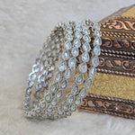 Load image into Gallery viewer, JHAANSI - Set of 4 bangles (Silver)
