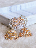 Load image into Gallery viewer, DIANA jhumkas (Rosegold)
