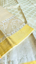 Load image into Gallery viewer, BRILLIANT WHISPER - Pure Kanjivaram Silk Saree with Gold and Silver Zari
