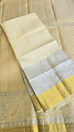 Load image into Gallery viewer, BRILLIANT WHISPER - Pure Kanjivaram Silk Saree with Gold and Silver Zari
