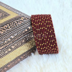 Load image into Gallery viewer, Matte dot Bangles - Dark Maroon
